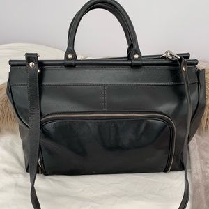 Italian leather travel bag